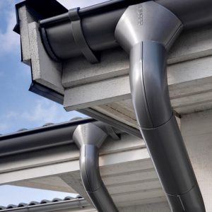 Dark Grey Lindab Guttering